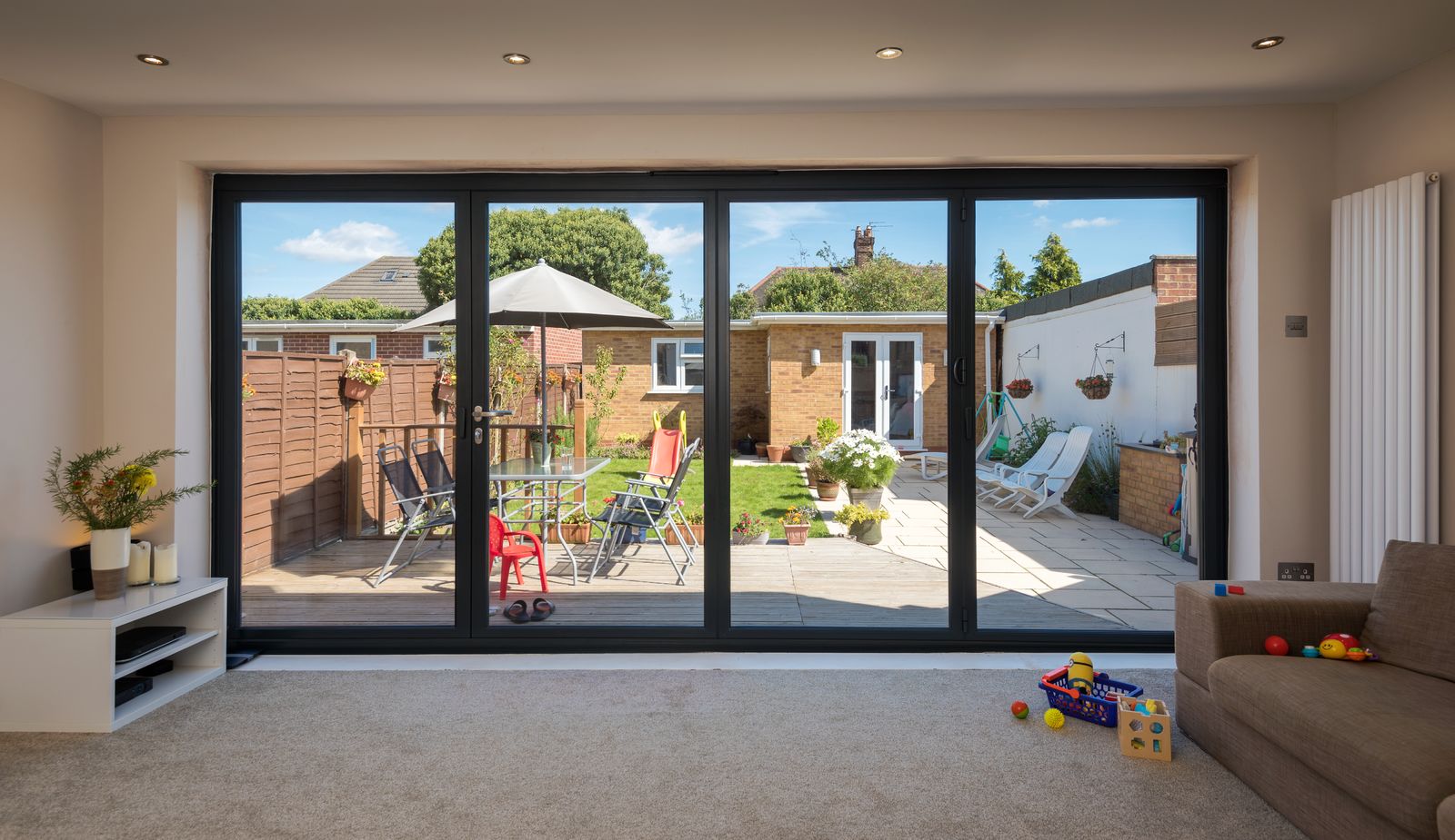 Anthracite grey Bifold Doors near me Shepperton