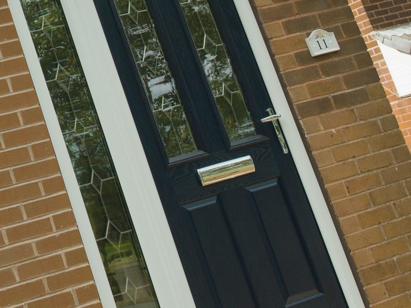 Compostie door with decorative glazing price shepperton